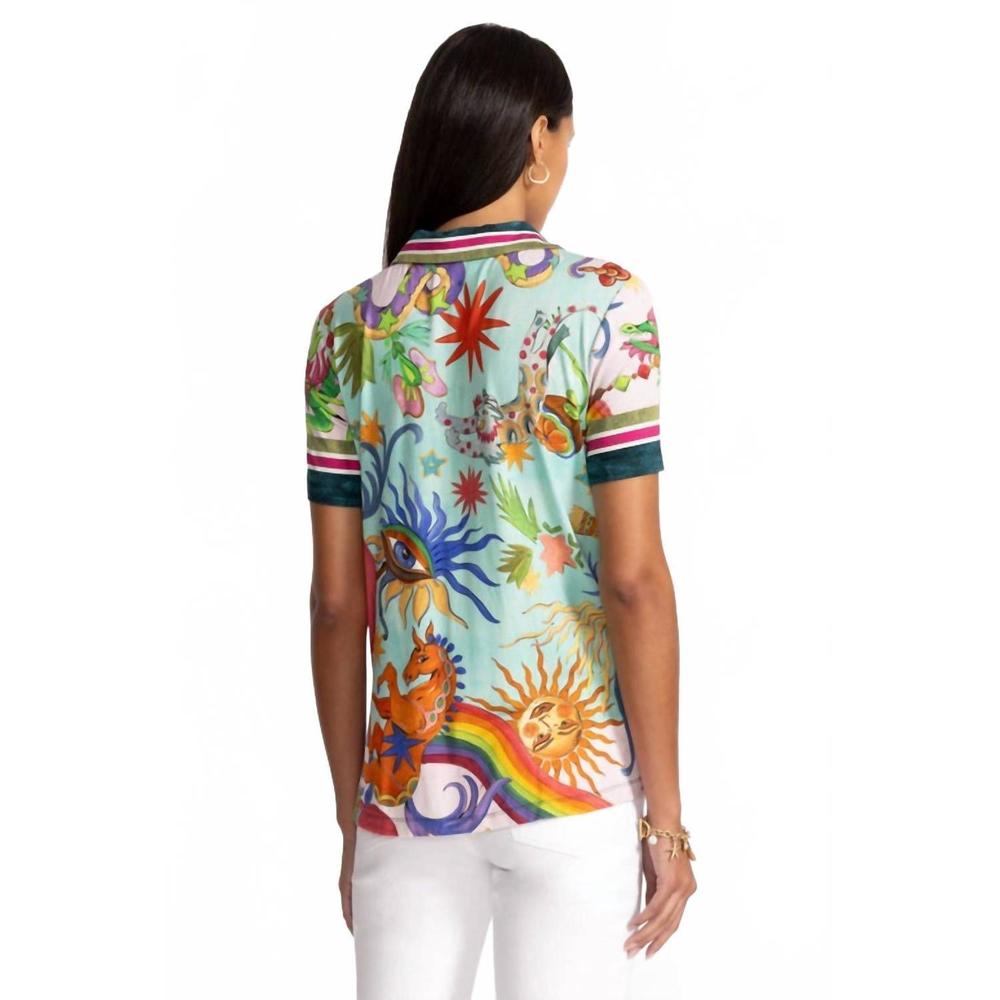 NEW JOHNNY WAS janie favorite short sleeve swing polo - plus in kayla - Picture 3 of 3